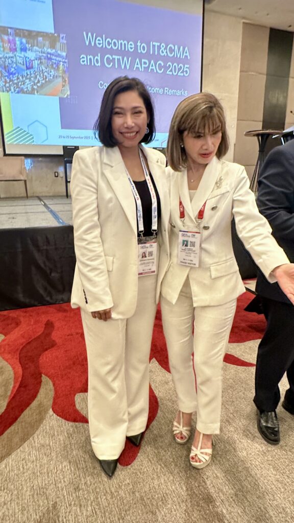Jetsumon Sumayteepradit and Ms. Supanich Thiansing, Director, Meetings and Incentives Department Thailand Convention and Exhibition Bureau (TCEB) at IT&CMA & CTW Asia-Pacific 2025, Bangkok