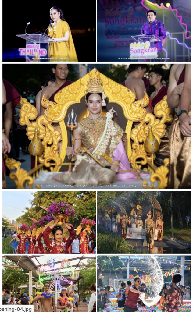 Maha Songkran World Water Festival 2026 opens in Bangkonk